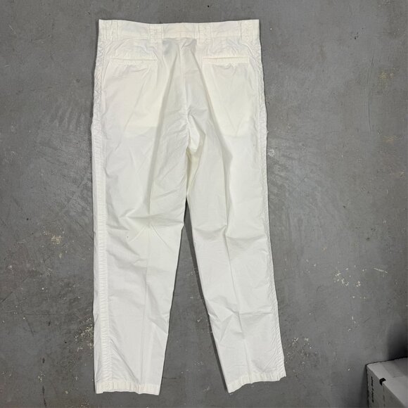 Pal Zileri Chinos White Cotton Pants Tech Lightweight Italy 32x31 - Picture 8 of 10
